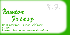 nandor friesz business card